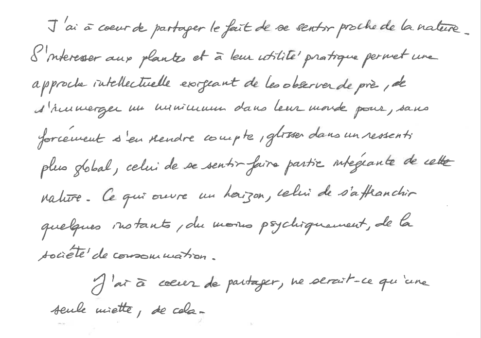 Texte Cueillette Cécile