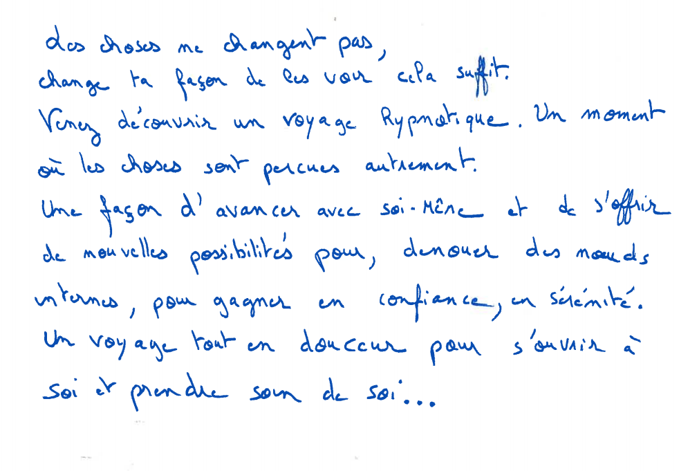 Texte Hypnose Nathalie