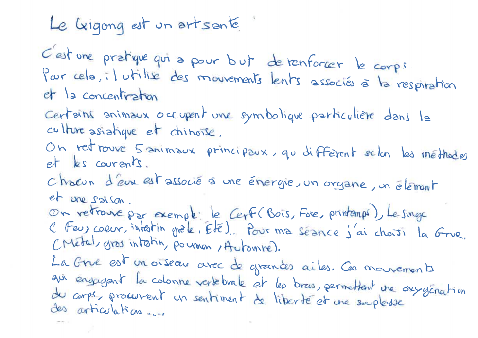 Texte Xigong Fabrice